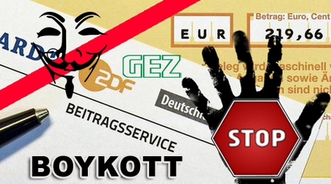 Aufruf zum deutschlandweiten GEZ-Beitragsservice-Boykott